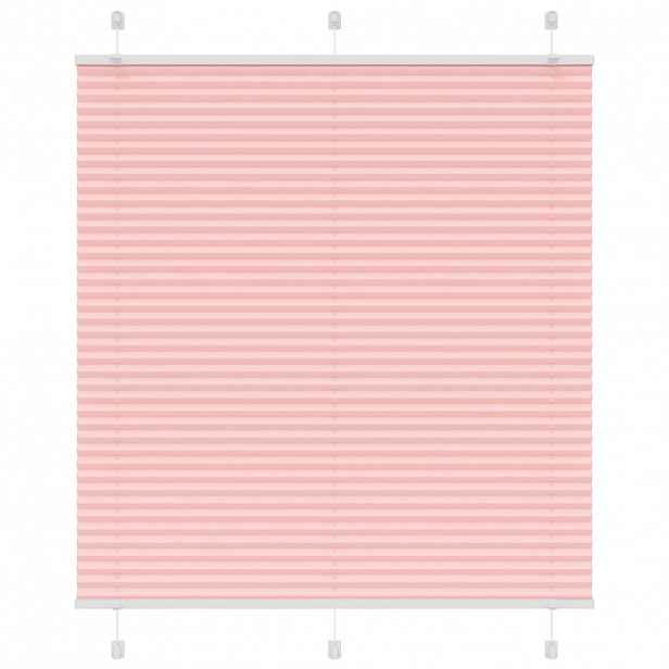 vidaXL Plisovaná roleta růžová 120x100cm Šířka látky 119,4cm Polyester