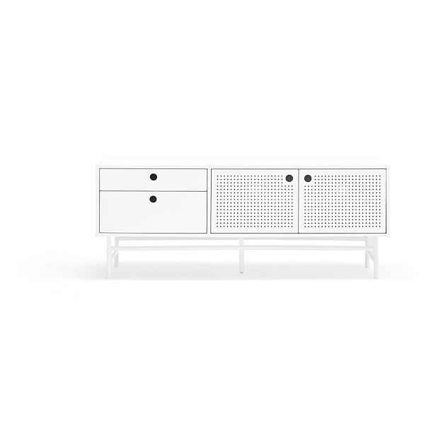 Bílý TV stolek 140x52 cm Punto - Teulat