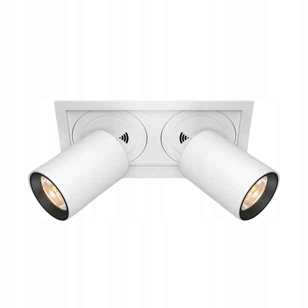 Obdélníkové zapuštěné svítidlo bílé, 2 výsuvné Led trubice Maytoni