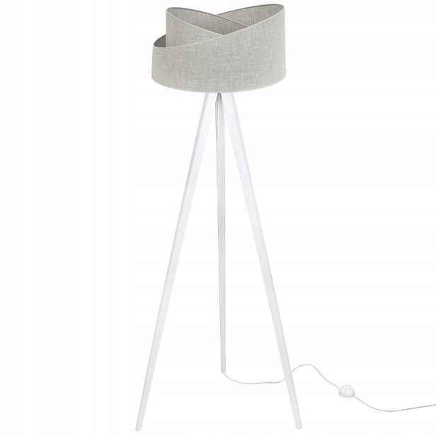 Stojací lampa podlahová bílá trojnožka s boho stínítkem do ložnice, kvalita Pl