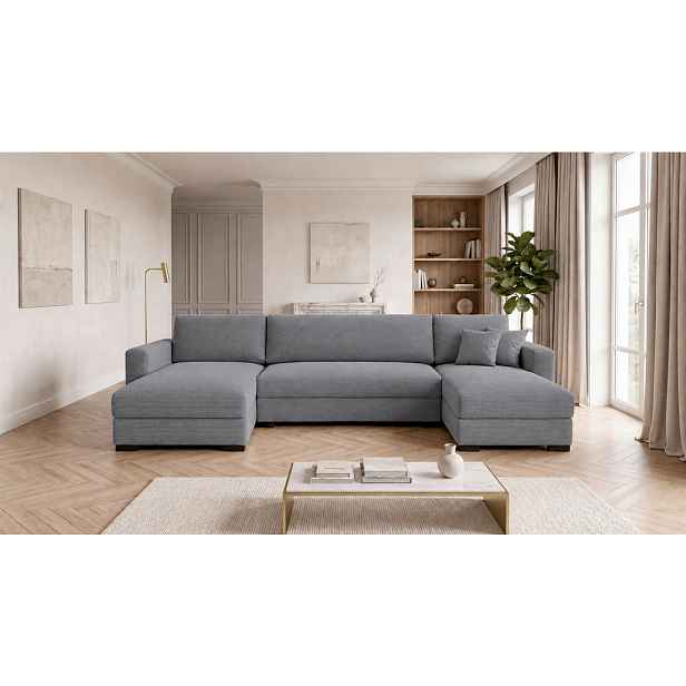 MID.YOU SEDACÍ SOUPRAVA, dřevo, textil, kompozitní dřevo, šedá