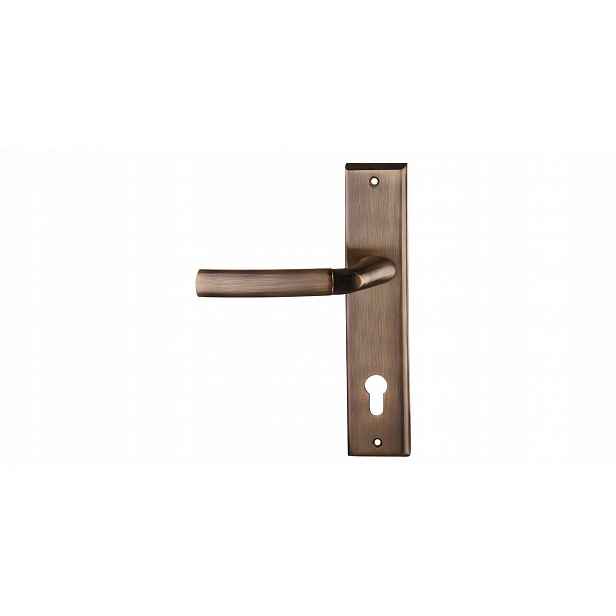 Klika Zeus dlouhý štítek 72mm Patina Levá ZZ7PL