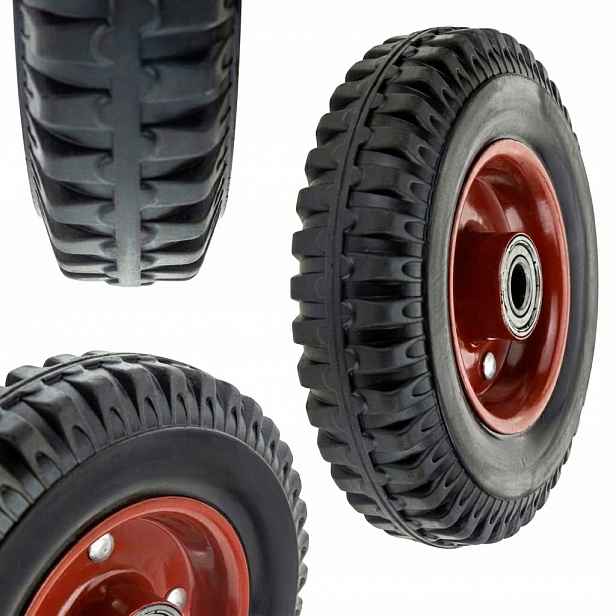 Přepravní Kolo Plné Z Gumy Do Vozíku Kolečka 206 mm Silné 235 kg Ocel