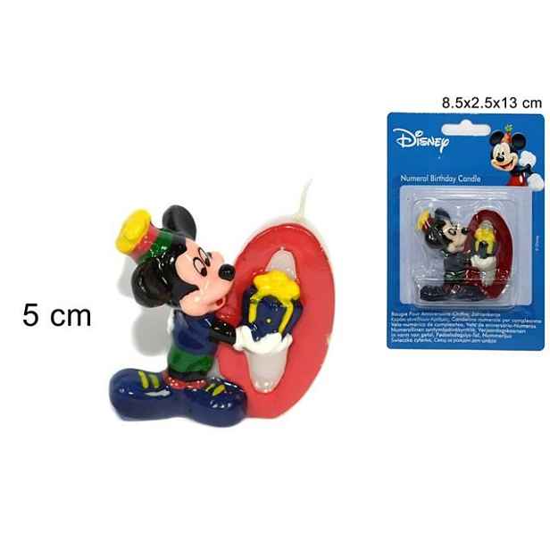 PROHOME - Svíčka číslice 0 Disney