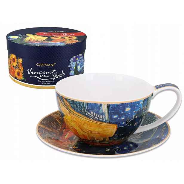 Šálek podšálek V. van Gogh Terasa Kavárny v noci