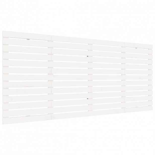 vidaXL Nástěnné čelo postele bílé 166x3x91,5 cm masivní borové dřevo