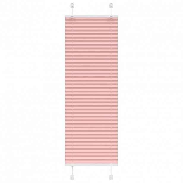 vidaXL Plisovaná roleta růžová 45x150cm Šířka látky 44,4 cm Polyester
