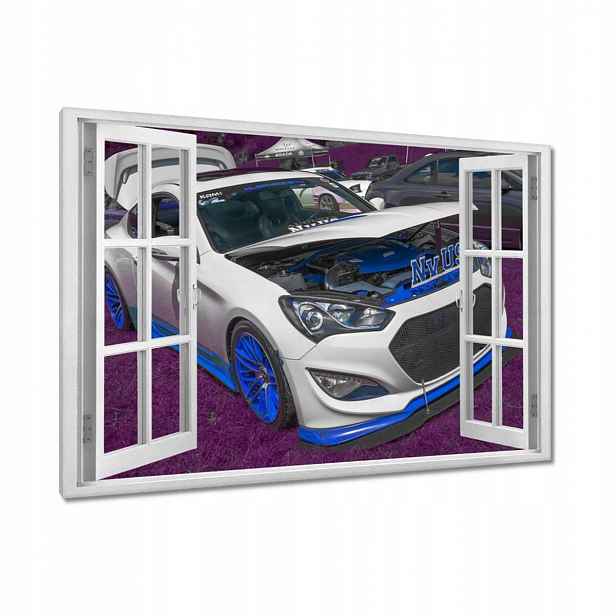 Obrazy 90x60 Bílé sportovní auto