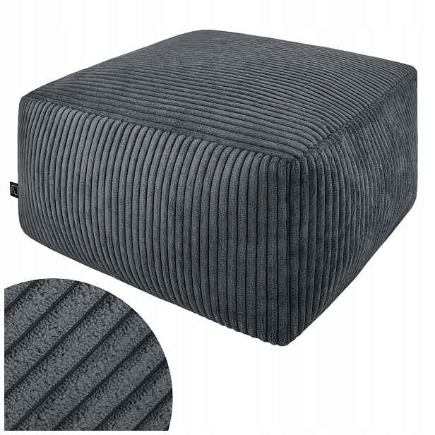 Moderní Taburet Sedák 45 CM Čtvercový Do Obývacího Pokoje Podnožka Měkká