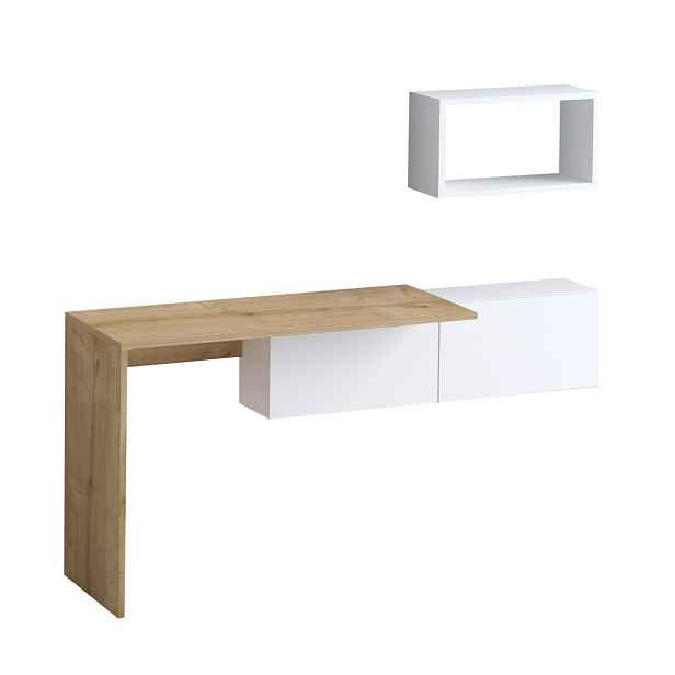 Pracovní stůl Tiff White and Oak