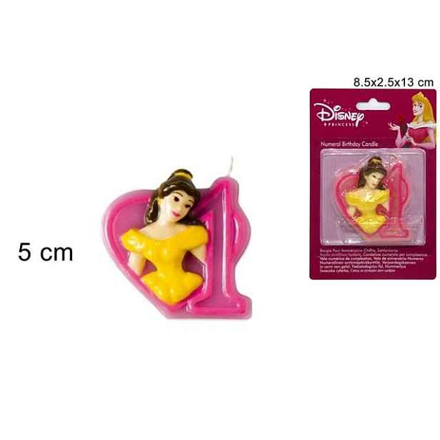 PROHOME - Svíčka číslice 1 Princess