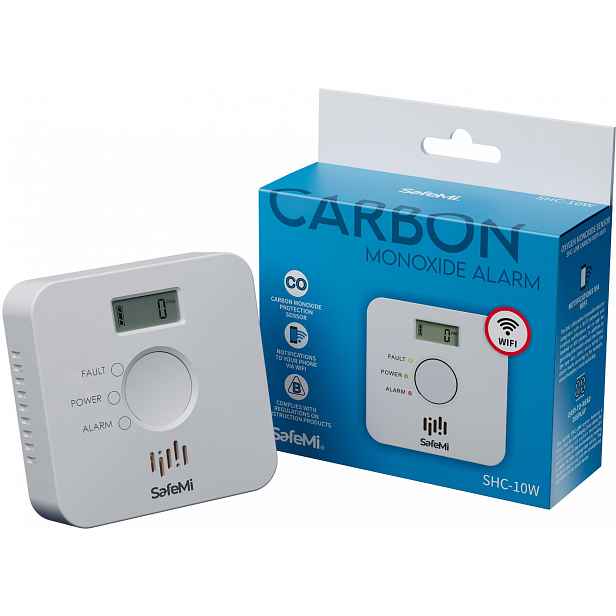 Safemi Detektor Kouře Wifi SHC-10W Integr. Alert Kamera Smarthome