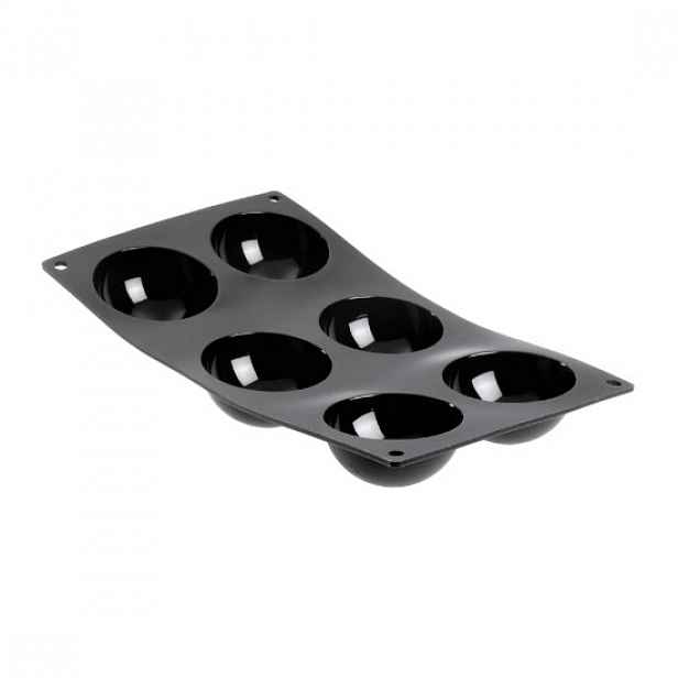 Silikonová forma se 6 polokoulemi, 30 x 17,5 cm - značka "de Buyer"