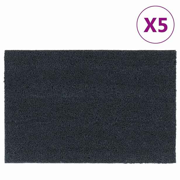 vidaXL Rohožky před dveře 5 ks tmavě šedé 40 x 60 cm kokosové vlákno