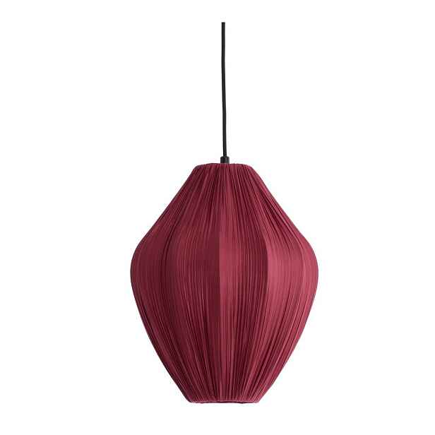 Vínové závěsné svítidlo s textilním stínidlem ø 12 cm Verita – Light & Living