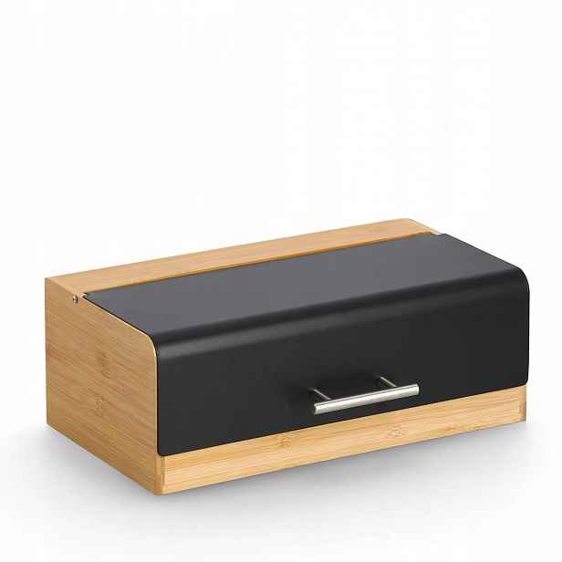 Bambusový Chlebník Na Pečivo Černý Velký 36,3 X 20 X 13,5 CM S Ventilací
