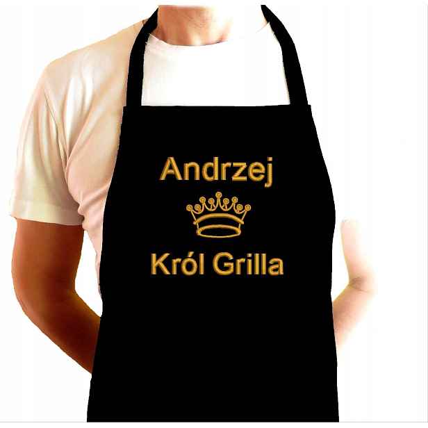 Grilovací Zástěra na gril s jménem nápis bavlna Kvalita dárek Barvy