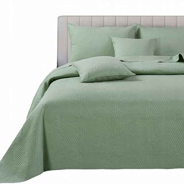 Přehoz Na Postel Pikovaná Kapa Koc Pled 240x220 Trio Zelená
