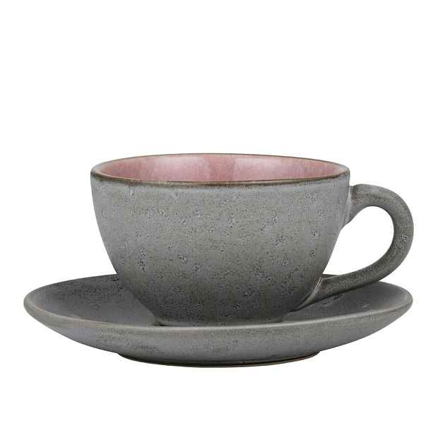 Růžový/šedý keramický šálek na cappuccino 240 ml Gastro Grey/Light Pink – Bitz