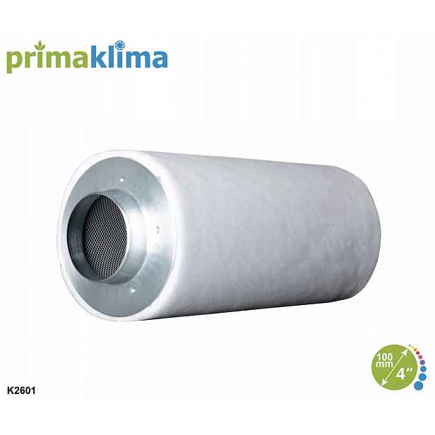 Uhlíkový filtr Prima Klima 360-480 m3 proti zápachu pro venkovní použití Ø 100 mm Growbox