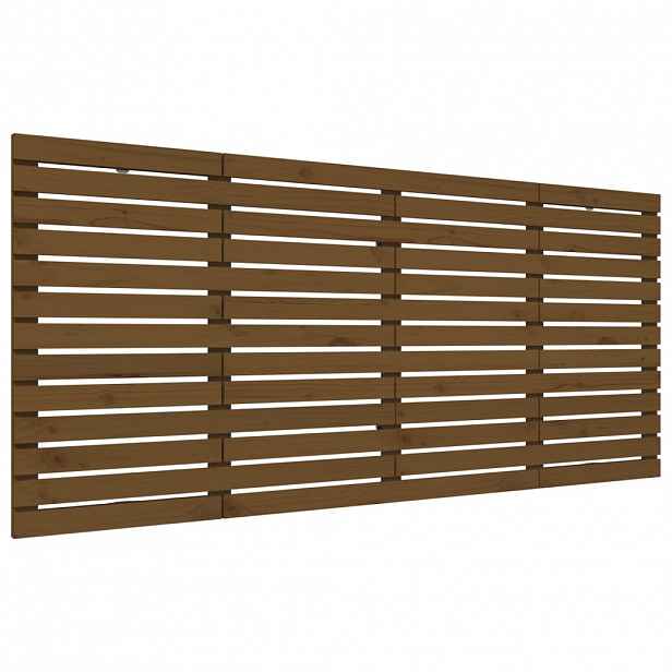 vidaXL Nástěnné čelo postele medově hnědé 166x3x91,5 cm borové dřevo