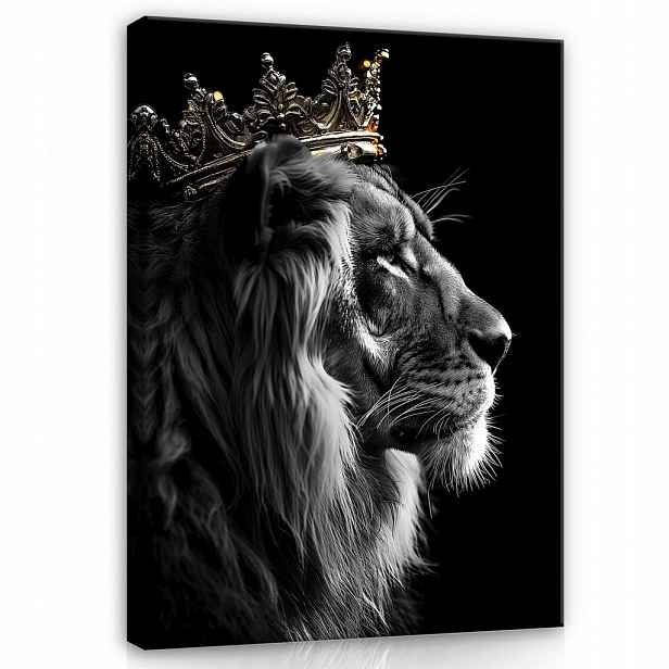 Wallarena OBRAZ na plátně Lev Motivace Zvířata 120x80