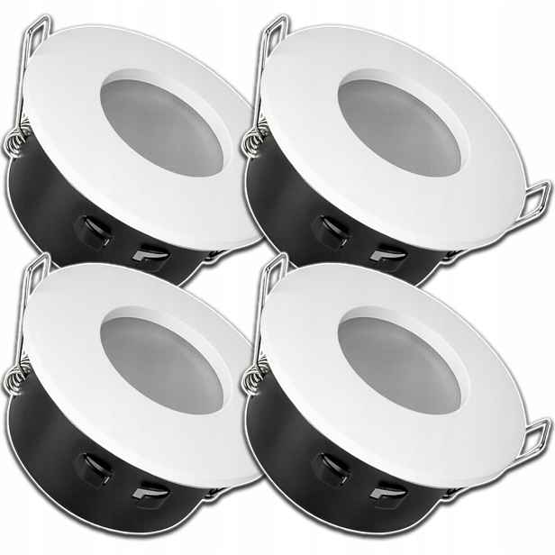 4x Zapuštěné Kulaté Stropní Svítidlo Vodotěsné Pod Omítku IP65 Halogen