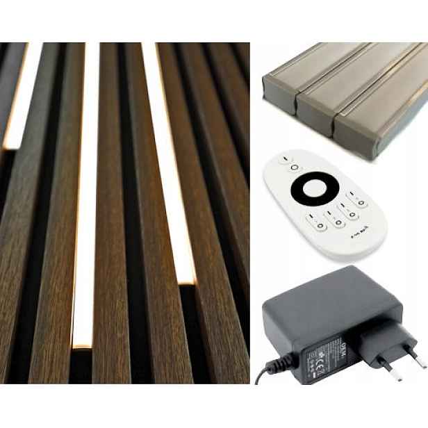 Osvětlení lamel 3x Cob Led lampa ovládání napájecí adaptér