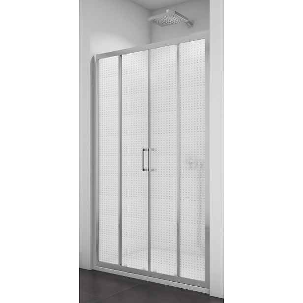 SanSwiss TOPS4 1600 01 30 Sprchové dveře dvoudílné 160 cm, matný elox/mastercarré