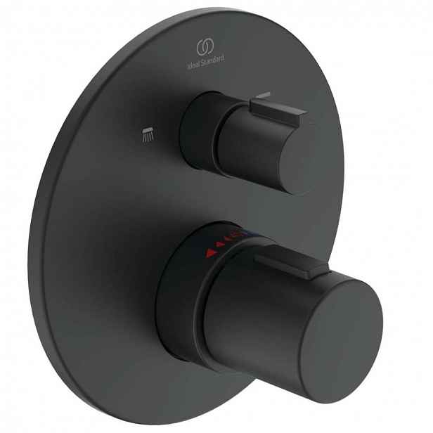 Ideal Standard CeraTherm - Termostatická vanová baterie pod omítku, černá A5814XG