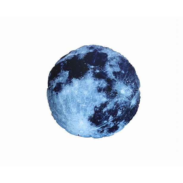 Kulatý Polštář Černý Měsíc Dekorativní 3D Dárek Vesmír 41 cm