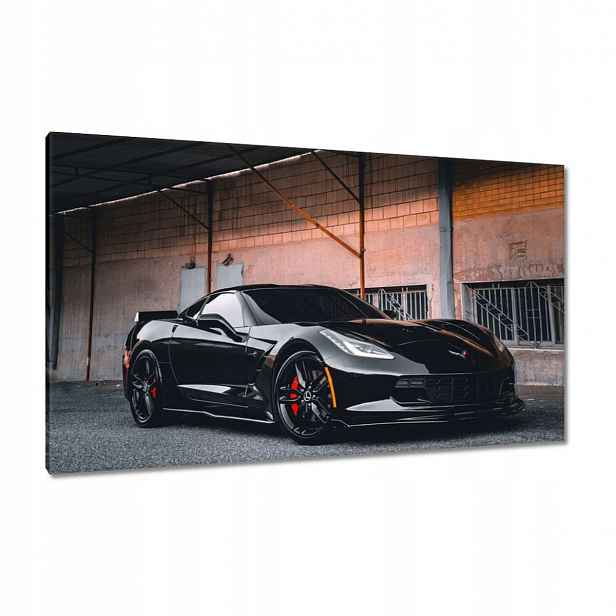 Obrazy 120x70 Černý sportovní automobil