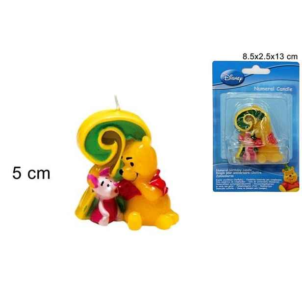 PROHOME - Svíčka číslice 2 Medvídek Pú