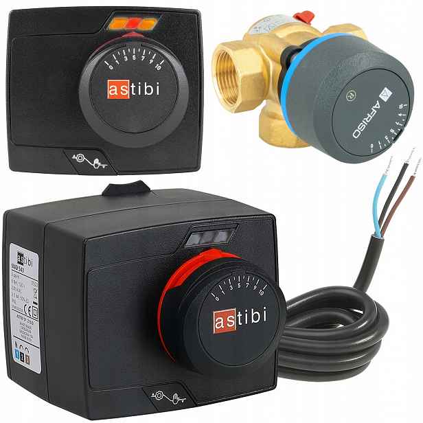 Sada Elektrického Pohonu 3-CESTNÝ Směšovací Ventil Afriso 3/4"