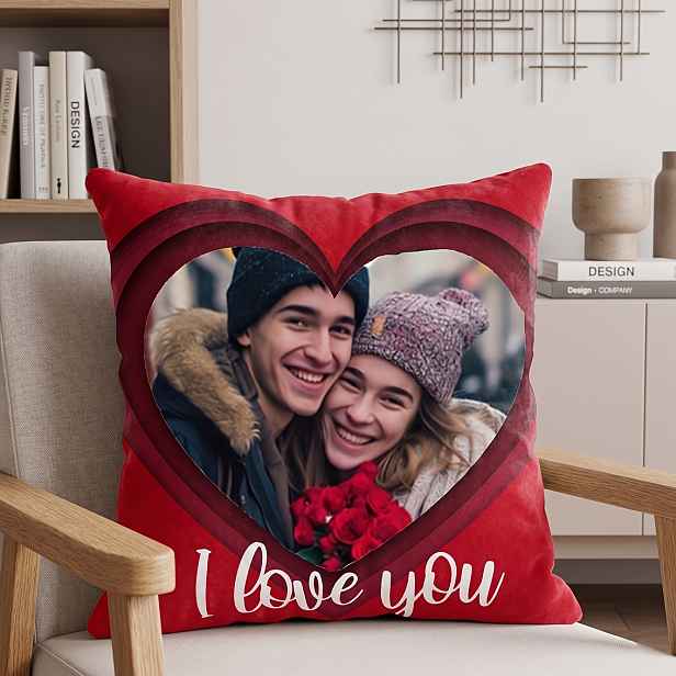TEMU 1ks Přizpůsobitelný polštář s fotografií ve tvaru srdce, Personalizovaná svatební dekorace, Vlastní návrh pro vaši sezónu promocí, výročí,