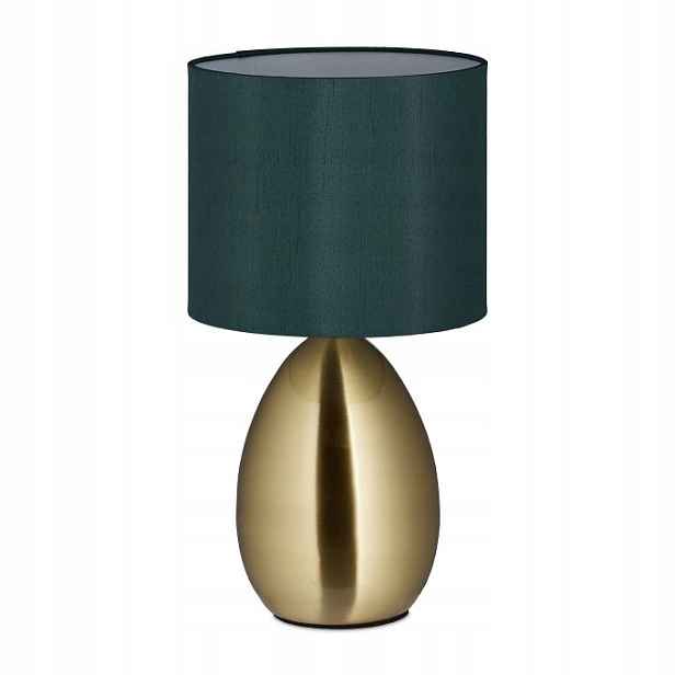 Noční stolní lampa do ložnice Stínidlo Látka Skleněná základna E14 33.5 cm
