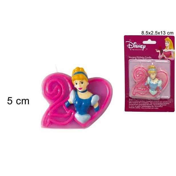 PROHOME - Svíčka číslice 2 Princess
