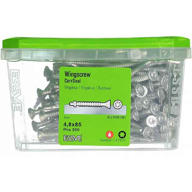 Samovrtné šrouby 4,8x85 mm Essve dřevo-kov TX25 CoorSeal C4 200ks