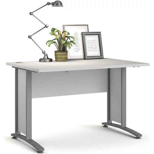 Tvilum Psací stůl Office 80400/70 120 cm bílý/stříbrný