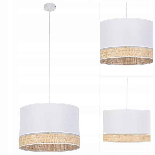 Závěsná lampa Paglia bílá vintage, útulná atmosféra v kuchyni Tk Lighting
