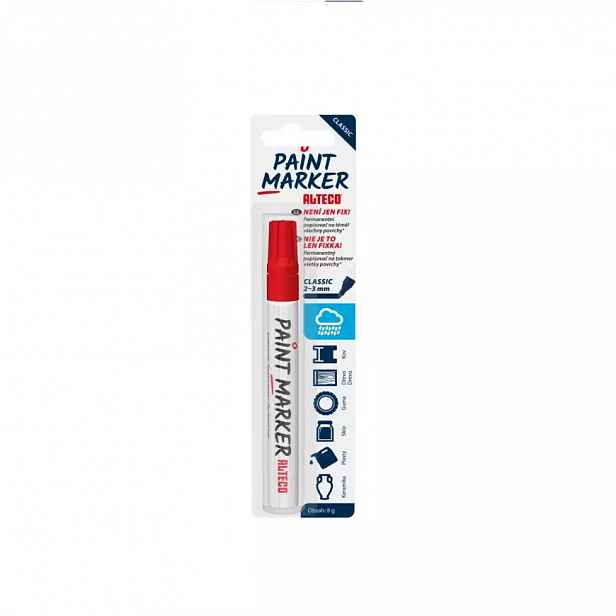 ALTECO permanentní popisovač Paint Marker červený 1-3mm