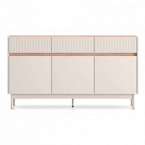 Selsey KOMODA Dunea kašmírově šedá/dekor dubu 154 cm
