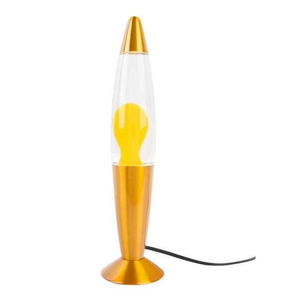 Žlutá skleněná lávová lampa (výška 35,5 cm) Funky Rocket Lava – Leitmotiv