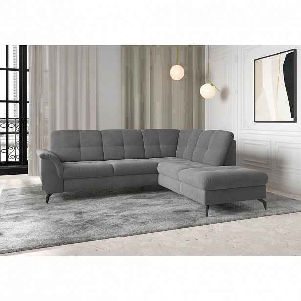 Sit & More ROHOVÁ SEDAČKA, textil, šedá