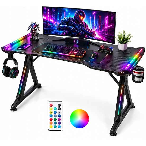 Herní stůl 120x60 Led Rgb Wemuzviu