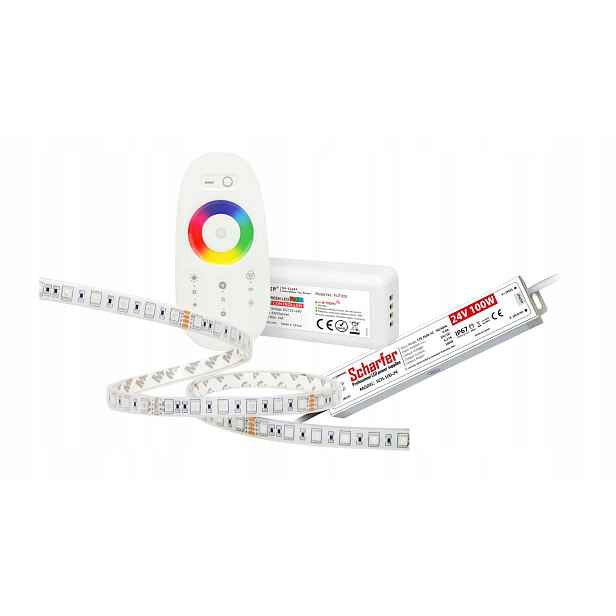 Sada pro osvětlení sauny Led pásek Rgb 5 mb ovladač napájecí adaptér