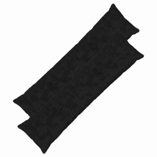 vidaXL Povlak na polštář 2 ks HEERLEN Černá 40 x 145 cm Umělá králičí