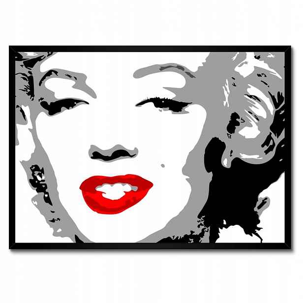 Plakáty v rámu 70x50 Marilyn Monroe Červené rty Pepř