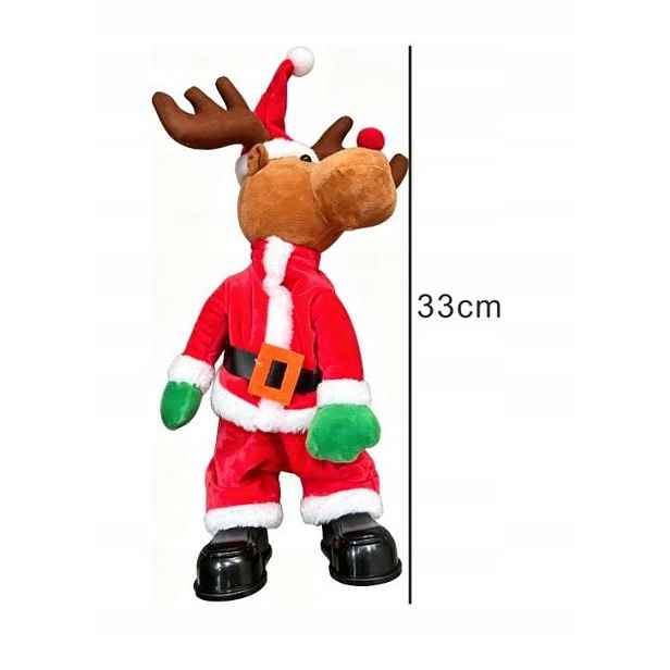 Sob Tančící 33 CM Hudební Pohyblivý Plyšák Vánoční Mikuláš