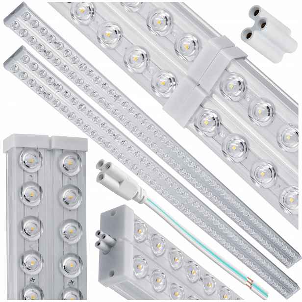2x Led panelová lampa pro garážovou dílnu 120 cm 72 W 7200 lm 4000 K Silná